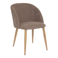 Cadeira em tecido taupe celeste