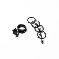 Conjunto de 8 argolas com mola preto mate d20cm