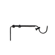 Conjunto de 2 suportes para calha preto extens&iacute;veis