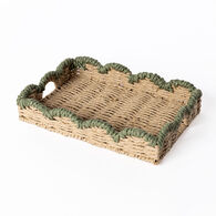 Tabuleiro retangular TRAMARE castanho em juta 30cm