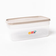 Caixa rectangular com tampa bege 4,5l