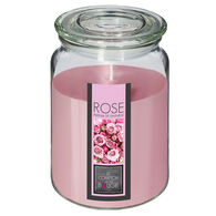 Vela jarro vidro com tampa 510g rosas