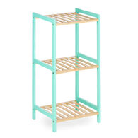 Estante com 3 prateleiras verde em bambu 70cm