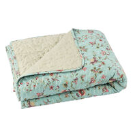 Colcha Manila Azul Revers&iacute;vel 220x240cm