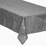 Toalha de mesa cinza decorada com estrelas 140x360cm