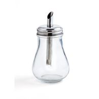 Açucareiro de vidro c/doseador de metal,  Açucareiro de vidro c/doseador de metal