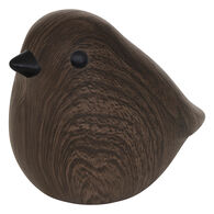 Figura decorativa pássaro castanho escuro  34cm,  Figura decorativa pássaro castanho escuro  34cm