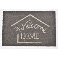 Tapete de entrada WELCOME HOME cinza,  Tapete de entrada WELCOME HOME cinza