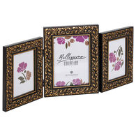 Multimoldura para 3 fotos BELISSIMA preta