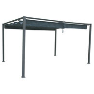 P&eacute;rgola palmeira cinza ard&oacute;sia 3x4m