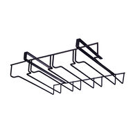 Suporte preto em metal para copos