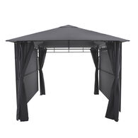 Cortinas para P&eacute;rgola OMELYA 3x3mt cinza ard&oacute;sia