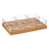 Conjunto de 7 peças para aperitivos com tabuleiro,  Conjunto de 7 peças para aperitivos com tabuleiro