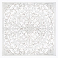 Painel decorativo branco em mdf 90x90cm