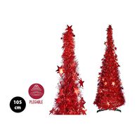 Árvore De Natal Com Fitas Vermelho Mate 105cm,  Árvore De Natal Com Fitas Vermelho Mate 105cm