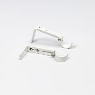 Conjunto de 2 suportes branco mate para calha extensível,  Conjunto de 2 suportes branco mate para calha extensível