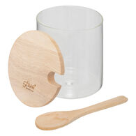 Açucareiro com colher em vidro  HERMET 8,6x11cm