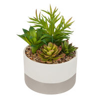 Vaso em cerâmica com planta artificial