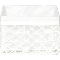 Cesto WC Branco Forrado 18x21cm