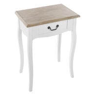 Mesa de cabeceira com 1 gaveta CHRYSA branca,  Mesa de cabeceira com 1 gaveta CHRYSA branca