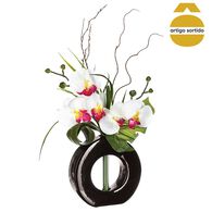 Vaso com orquídea artificial 52cm