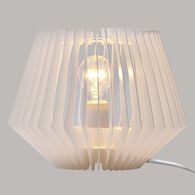 Candeeiro de Mesa Hexagonal Branco