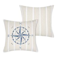 Almofada bússola HARBOR bege 50x50cm