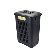 Cesto de roupa wc preto 57l