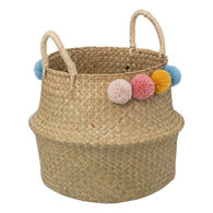 Cesto de arruma&ccedil;&atilde;o LIA com pompons