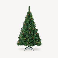 &Aacute;rvore de natal ROYAL MAJESTIC verde com pinhas 150cm
