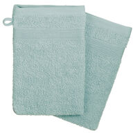 Conjunto de 2 luvas de banho PRAIA azul claro,  Conjunto de 2 luvas de banho PRAIA azul claro