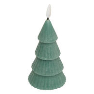 Vela &aacute;rvore de natal led verde 15,5cm