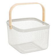 Cesto MAYAJ bege em metal,  Cesto MAYAJ bege em metal