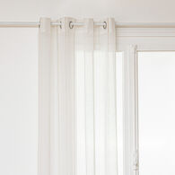 Cortina nata branca com riscas bege 140x240cm