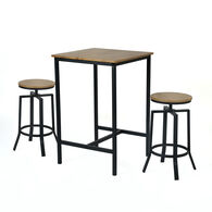 Conjunto de mesa bar com 2 bancos