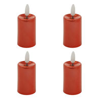 Conjunto de 4 velas led vermelhas