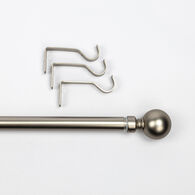 Kit varão extensível prateado 120-210cm,  Kit varão extensível prateado 120-210cm