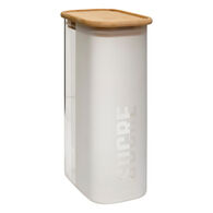 Frasco para a&ccedil;&uacute;car em vidro e bambu 16cl