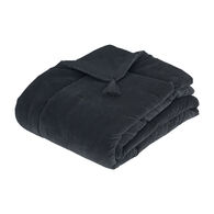 Edred&atilde;o Fundo De Cama MIDNIGHT Cinza Escuro 70x180cm