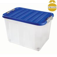 Caixa de arruma&ccedil;&atilde;o com rodas 75l