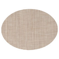 Individual de mesa bege oval,  Individual de mesa bege oval