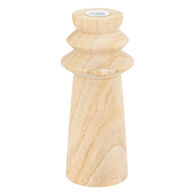 Casti&ccedil;al uma bege em madeira 23,5cm