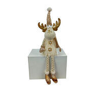 Figura Rena Decorativa Dourada Com LED 53cm