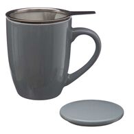 Chaleira de cer&acirc;mica cinza