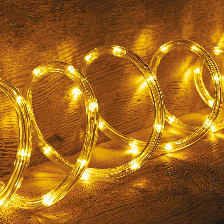 Mangueira luminosa de natal branco quente 324 leds 18m | | hôma