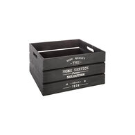 Caixa em madeira FACTORY cinza escuro