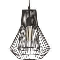 Suspens&atilde;o Preta Filamentos Em Metal Fil