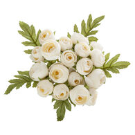 Bouquet de 18 mini camelias branco