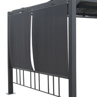 Conjunto de 4 cortinas para p&eacute;rgola MOAI ard&oacute;sia 3x4m