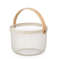 Fruteira branca em metal 25,5cm